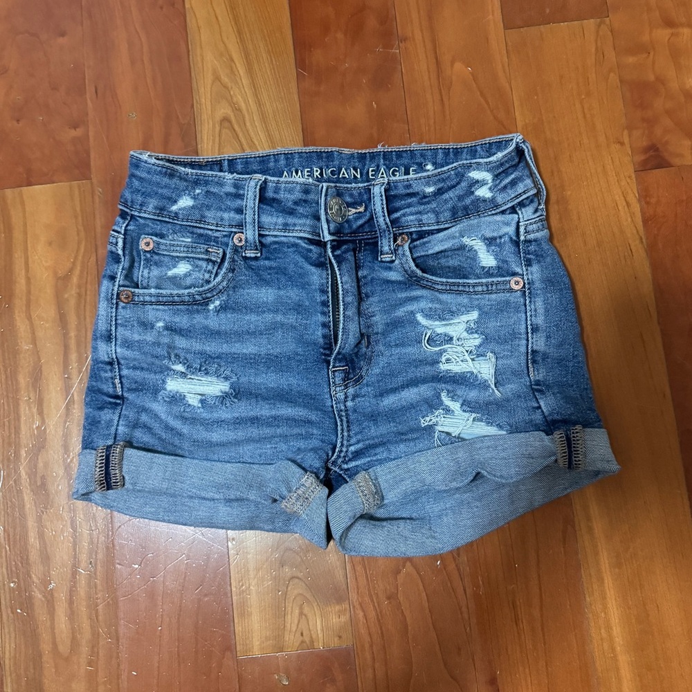 American Eagle distressed jean shorts